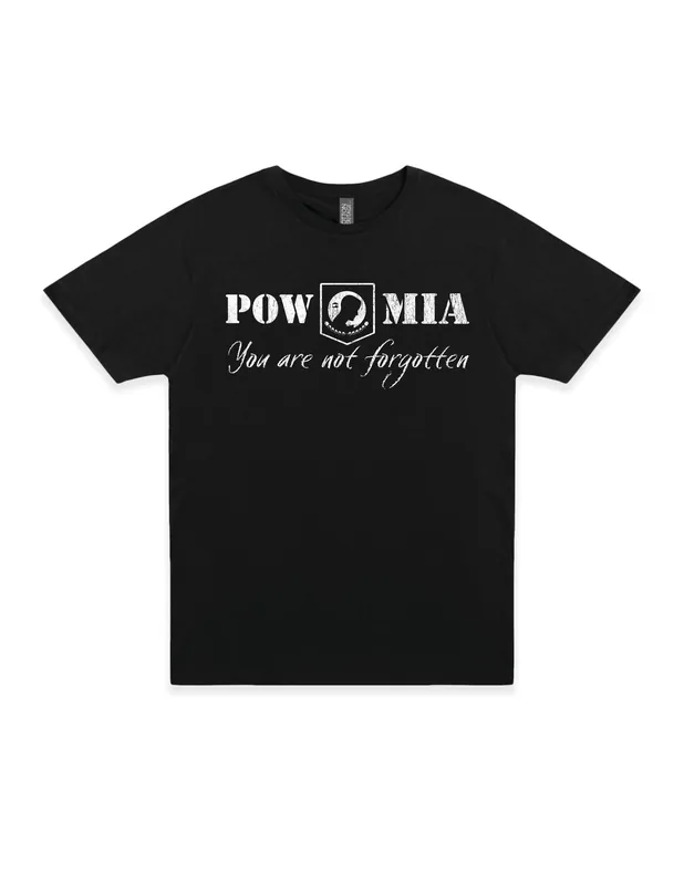 POW/MIA Prisoner of War Missing in Action T-Shirt, Military Veteran Remembrance Patriotic Tee