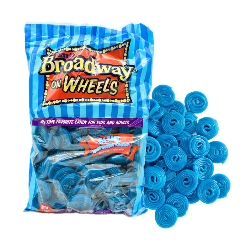 Gerrit‘s Broadway on Wheels Licorice Wheels- Blue Raspberry 4lb Bag