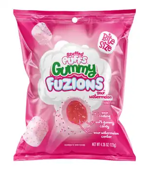 Stuffed Puffs Gummy Fuzions Sour Watermelon 4.23oz