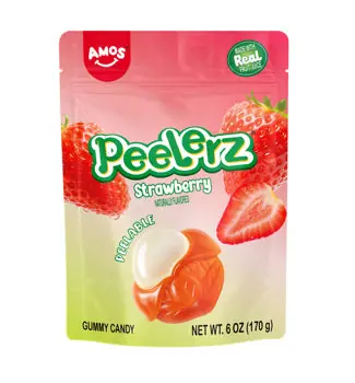 Amos Gummy Peelerz Strawberry 6oz