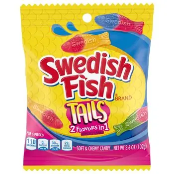 Swedish Fish Assorted Big Tails Peg Bag 3.6oz