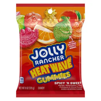 Jolly Rancher Gummies Heat Wave Spicy ‘n Sweet Peg Bag 6oz