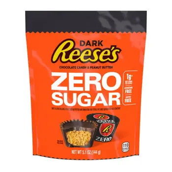 Reese‘s Zero Sugar Dark Chocolate Peanut Butter Cups- 5.1oz Bag