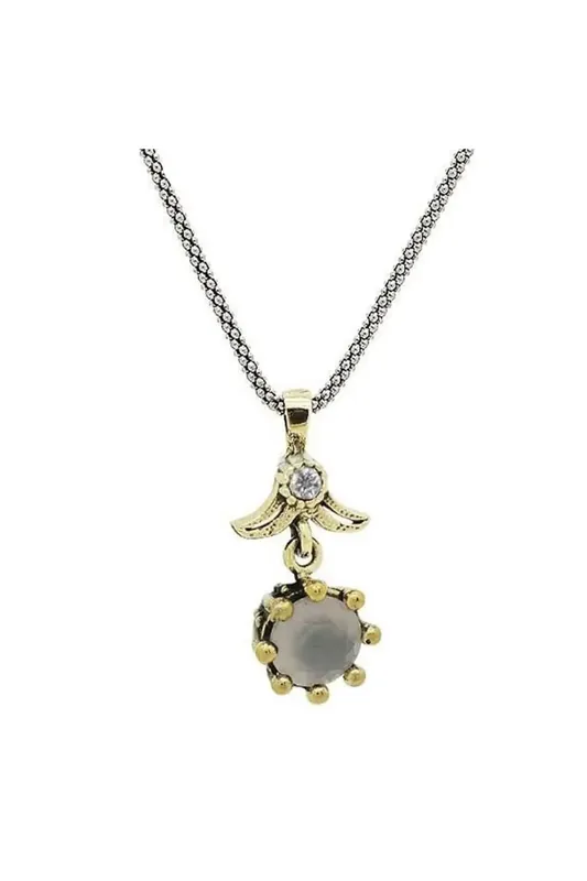 Beyisa Rose Quartz Stone Necklace 925 Sterling Silver