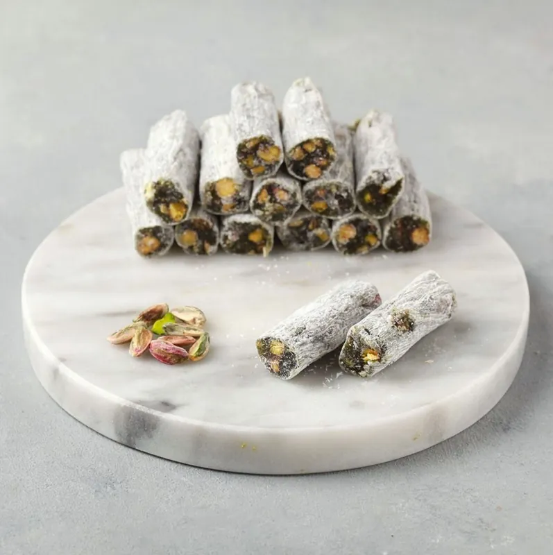 Çelebioğulları Turkish Delight Lokum Fingers Sticks with Pistachio and Apple
