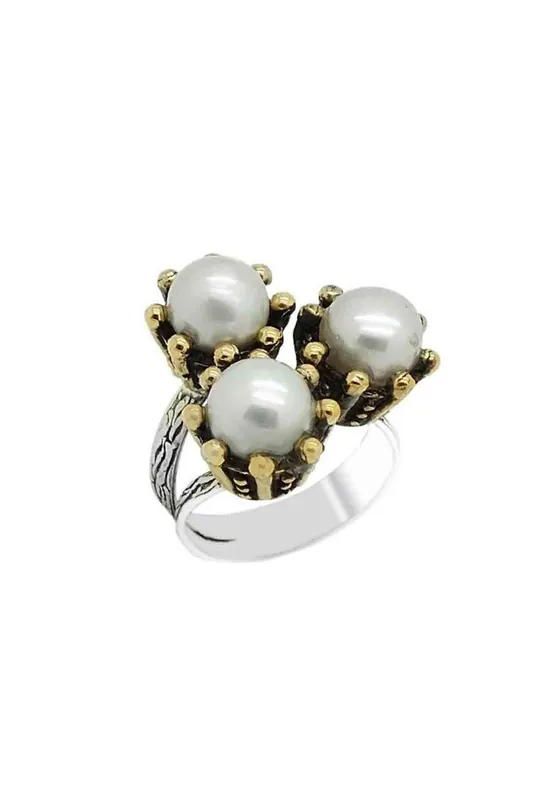 Beyisa Söğütlü Series Natural Pearl Ring 925 Sterling Silver
