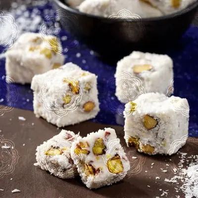 Meşhur Safranbolu Lokumcusu Coconut & Sultan Pistachio Turkish Delight