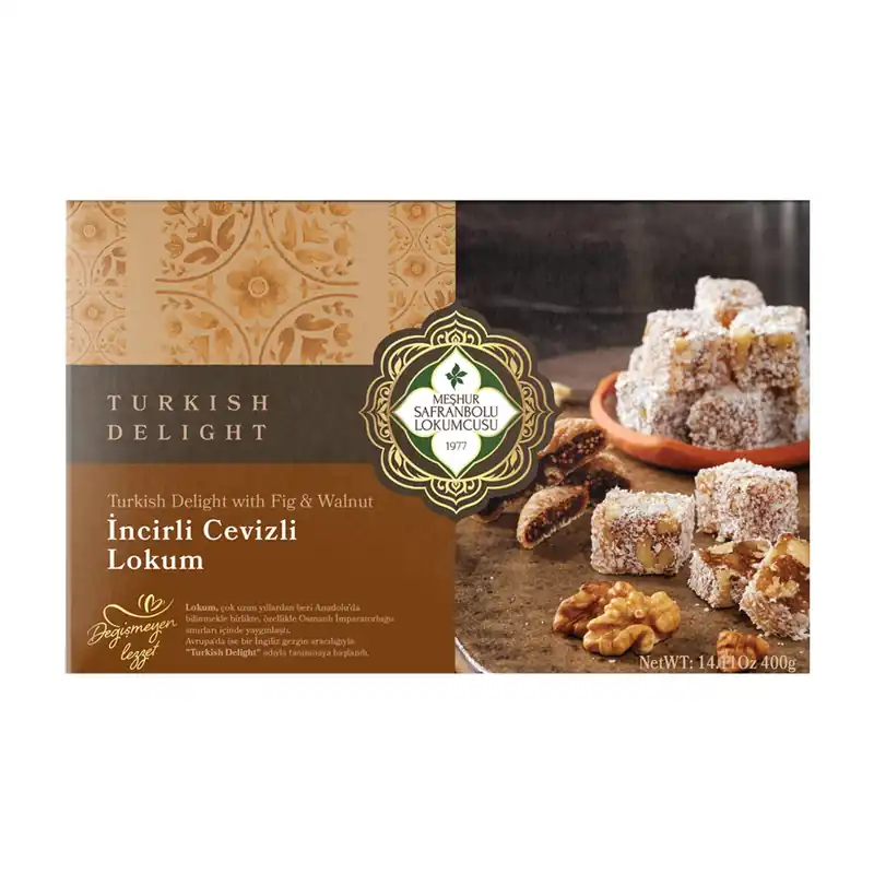 Meşhur Safranbolu Lokumcusu Coconut Fig and Walnut Turkish Delight