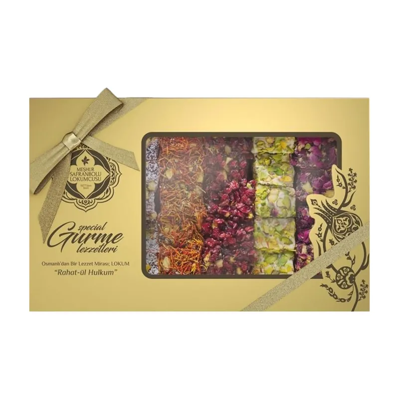 Meşhur Safranbolu Lokumcusu Wick Gurme Mixed Turkish Delight 600g (21.16 oz)