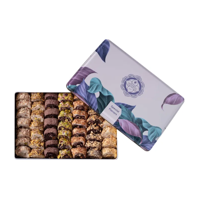 Meşhur Safranbolu Lokumcusu Mixed Wrapped Turkish Delight Metal Box 1000g (35.27 oz)