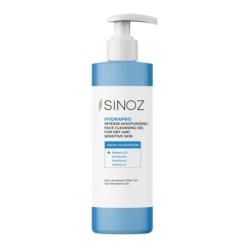 Sinoz Hydrapro Intense Moisturizing Face Cleansing Gel for Dry and Sensitive Skin 400ml (13.53 fl oz)