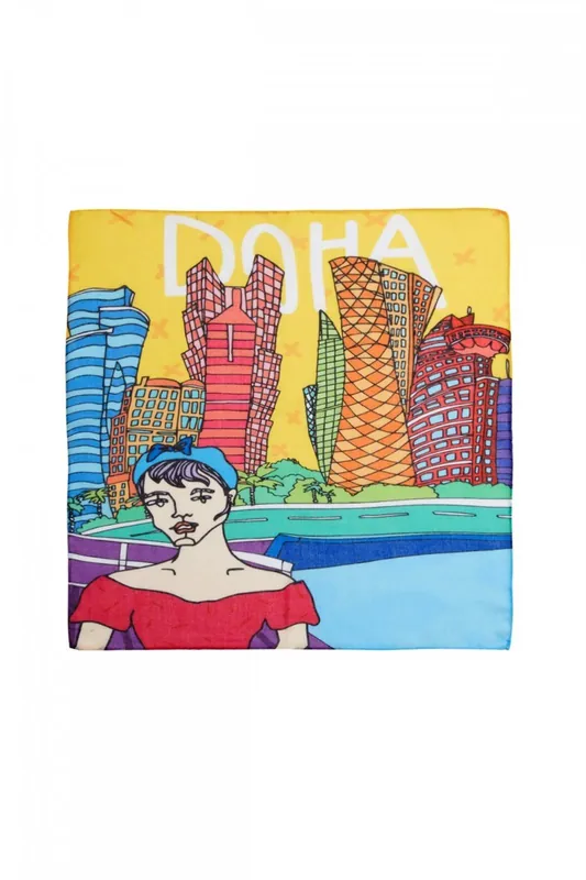 Ikigai City Series Doha Square 45x45 Bandana
