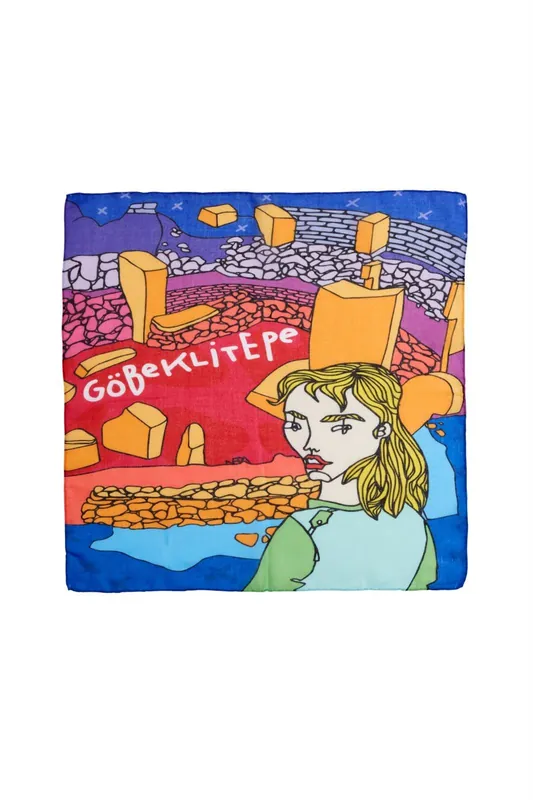 Ikigai City Series Göbeklitepe Square 45x45 Bandana