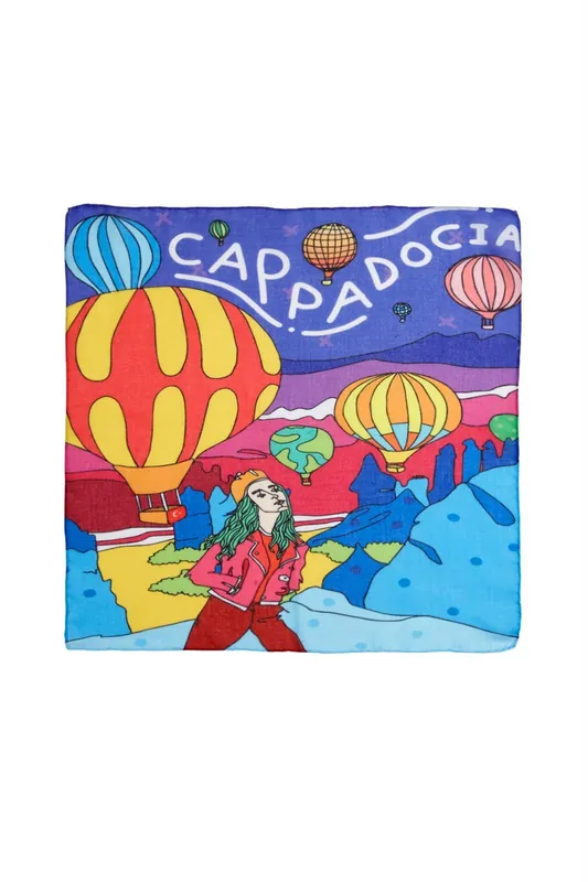 Ikigai City Series Cappadocia Square 45X45 Bandana