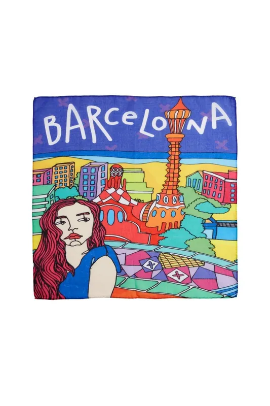 Ikigai City Series Barcelona Square 45X45 Bandana