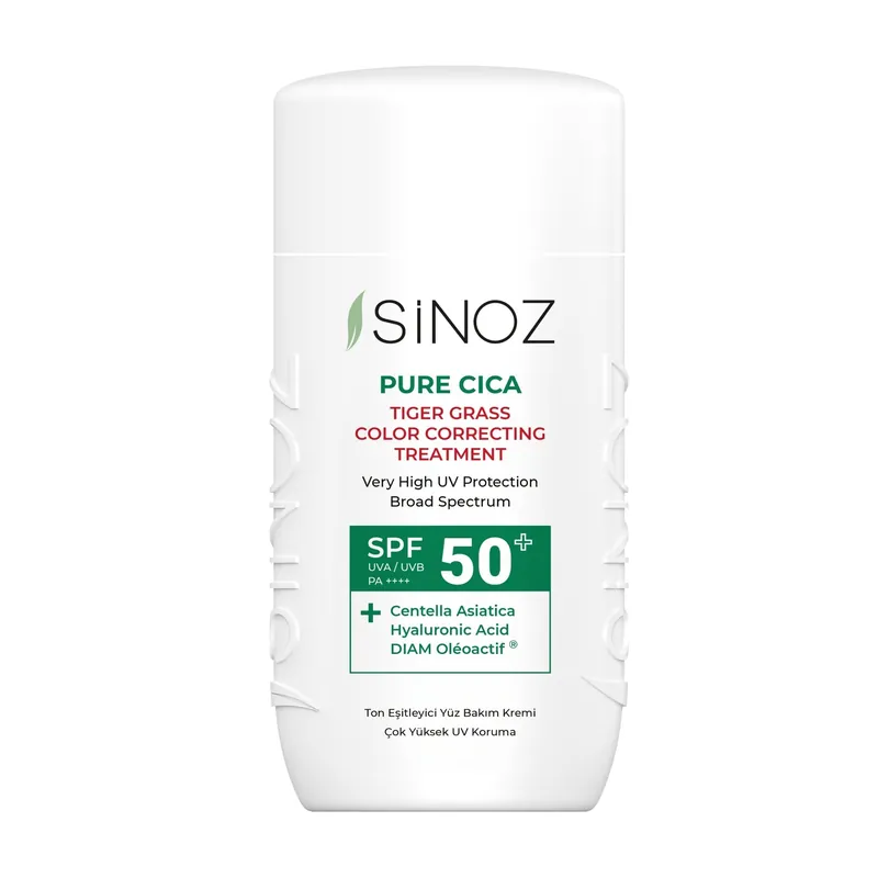 Sinoz Pure Cica Color Correcting Treatment Fluid Sunscreen SPF50+ PA++++ 50ml (1.69 fl oz)