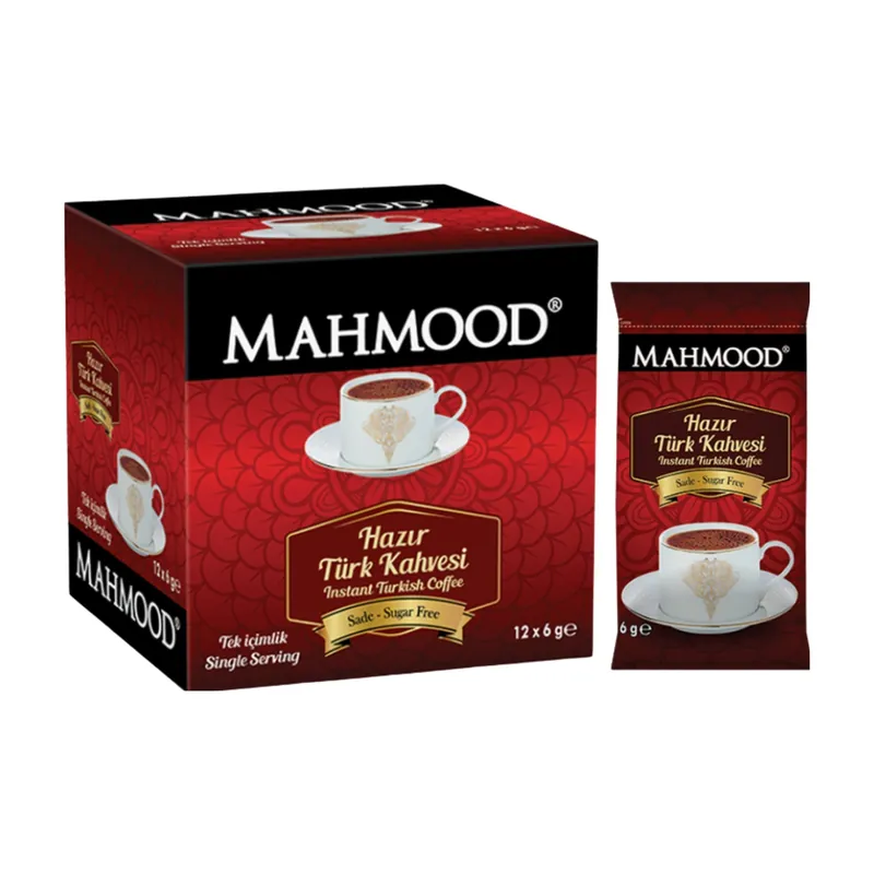 Mahmood Instant Turkish Coffee Sticks Sugar Free 12 x 6g