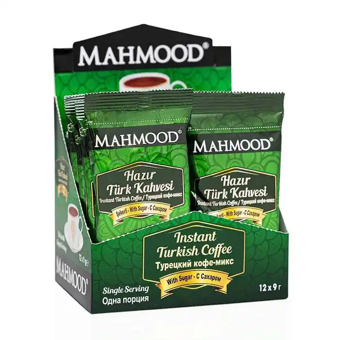 Mahmood Instant Turkish Coffee Sticks With Sugar 12 x 9g