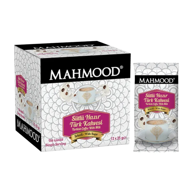 Mahmood Instant Turkish Coffee Sticks with Milk & Sugar 12 x 25g