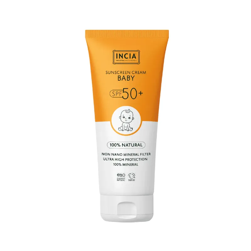 Incia 100% Natural Baby Sunscreen SPF 50+ 50 ml (1.69 fl oz)