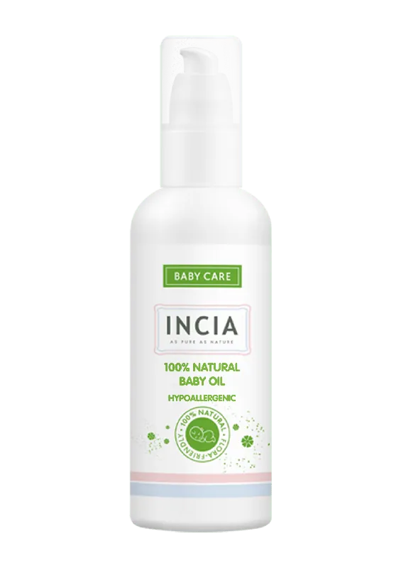 Incia Hypoallergenic 100% Natural Baby Oil 110 ml (3.72 fl oz)