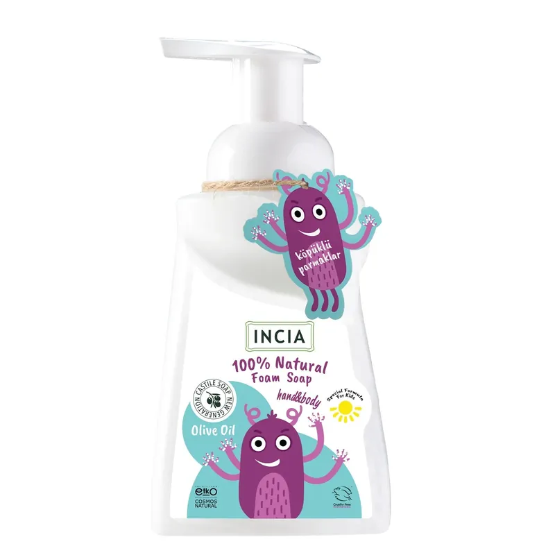 Incia Olive Oil Natural Foam Soap for Kids 150ml (5.07 fl oz)