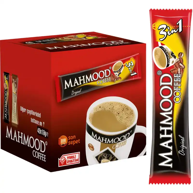 Mahmood Coffee 3-in-1 Instant Arabica Coffee 48x18g Sticks