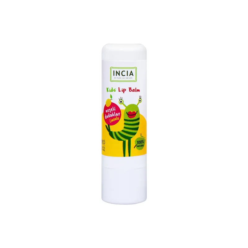 Incia Natural Lip Care Cream for Kids Lemon Lip Balm 6g (0.21 oz)