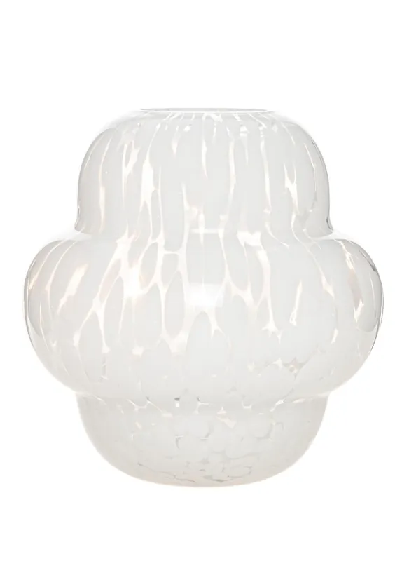 The Mia Blanco Glass Vase 20x22 cm