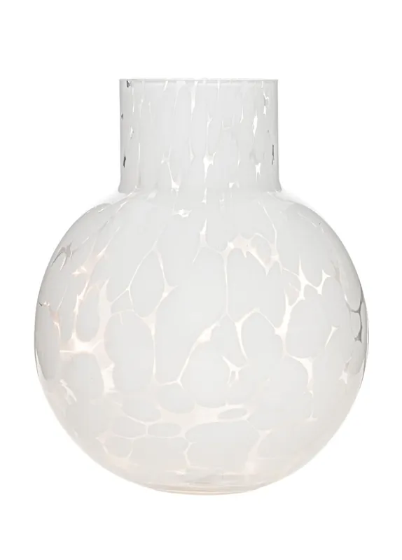 The Mia Blanco Glass Vase 21x26 cm