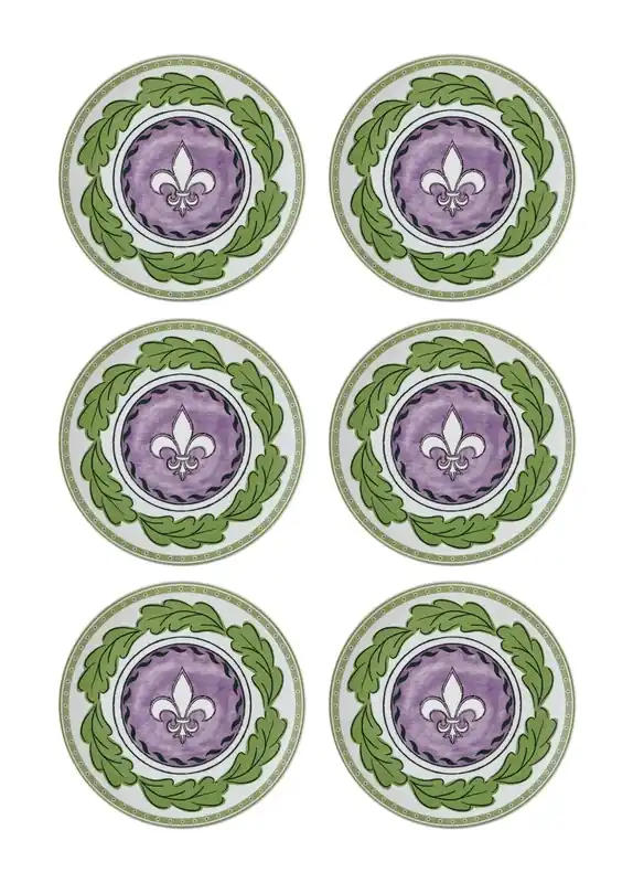 The Mia Provence Lavender Cake Plate Set of 6 19 cm PRC001