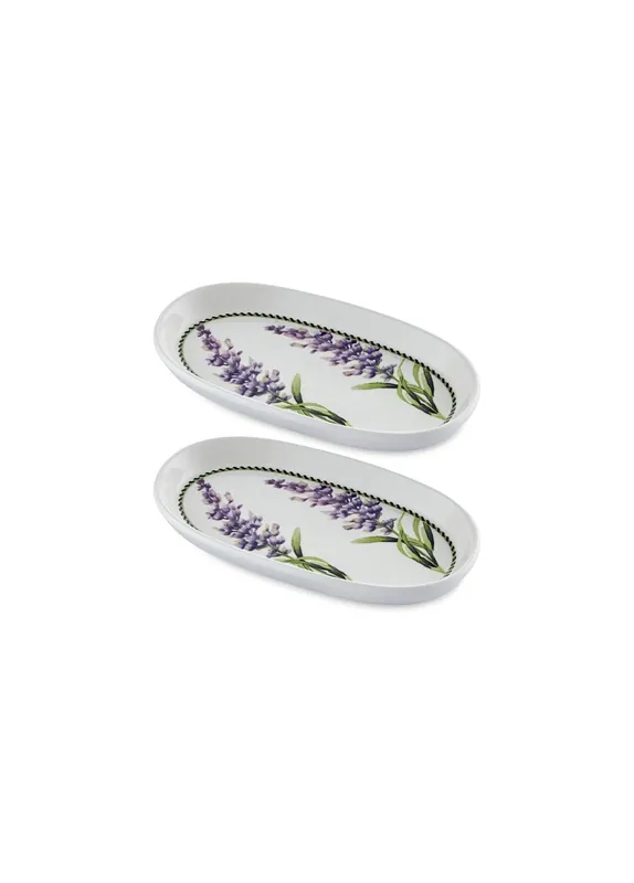 The Mia Provence Lavender Oval Service Set of 2 21 cm