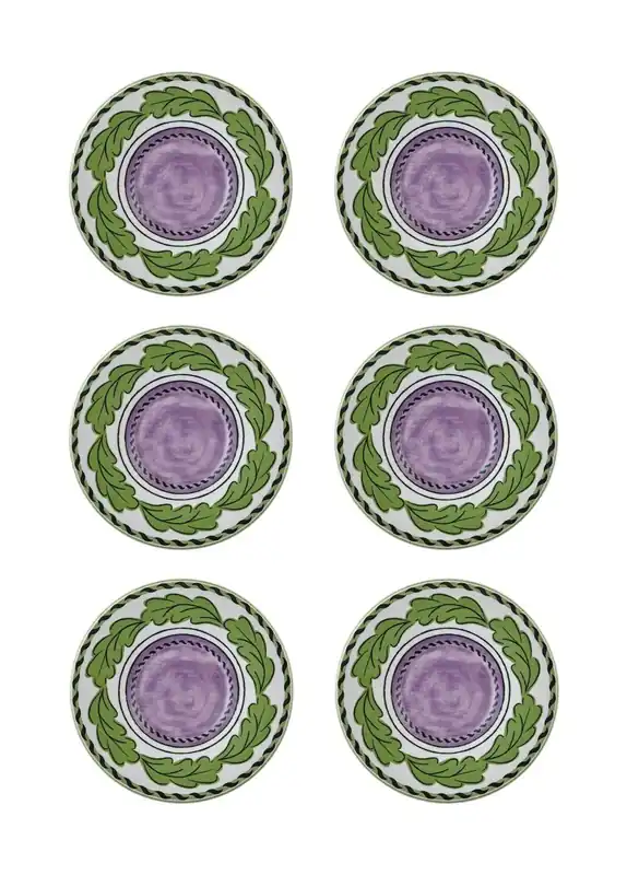 The Mia Provence Lavender Tea Plate Set of 6 13 cm