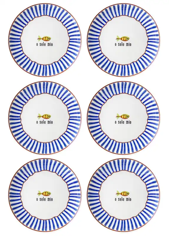 Fish Serving Plate Set of 6 26 cm