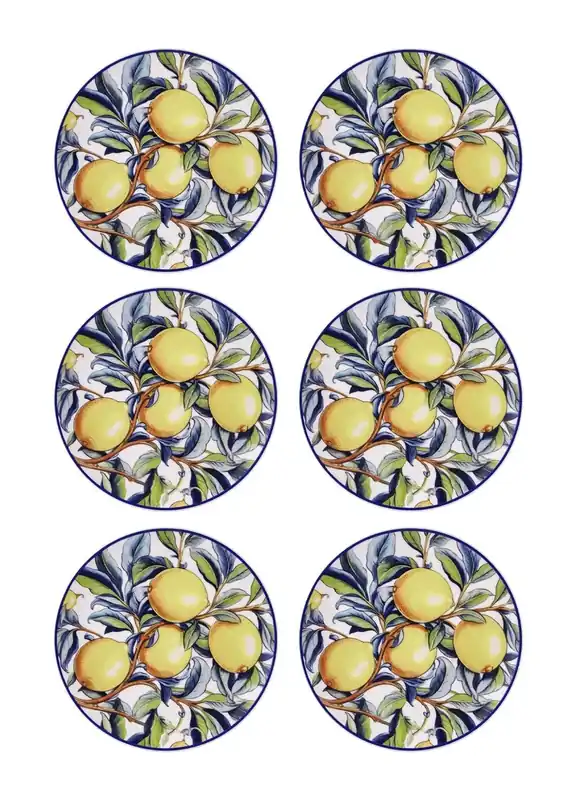 The Mia Odore Di Limone Cake Plate Set of 6 19 cm ODL0002