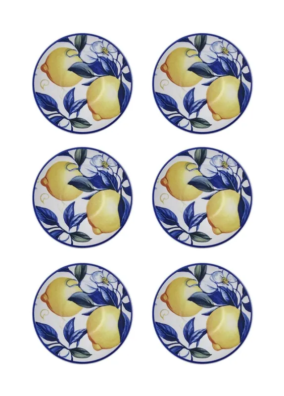 The Mia Odore Di Limone Tea Plate Set of 6 13 cm ODL0014