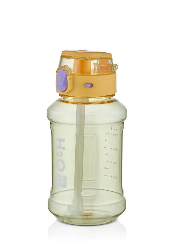 The Mia H2O Fit Locked Water Bottle Yellow 900ml (30.43 fl oz) 75950
