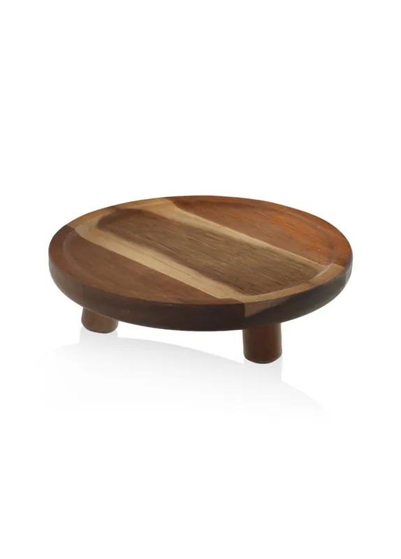 The Mia Natura Acacia Footed Service 20x6 cm