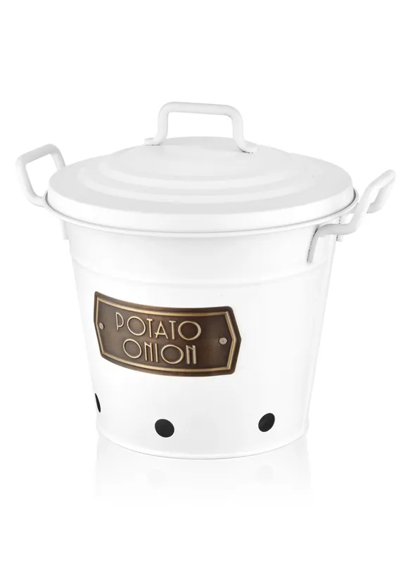 The Mia Potato Onion Bucket - White