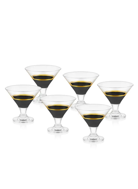 The Mia Glow Ice Cream Black Gold Set of 6
