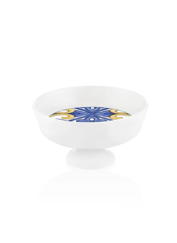 The Mia Limoncello Fruit Bowl 23x12 cm Elegant Footed Ceramic Serving Bowl