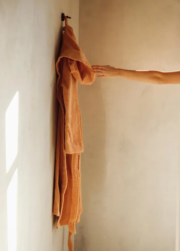 The Mia Fine Cotton TerraCotta Bathrobe Small Medium