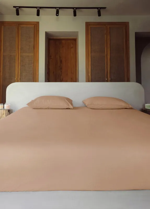 The Mia Cotta Toast Double Bed Sheet 260x240 Cm