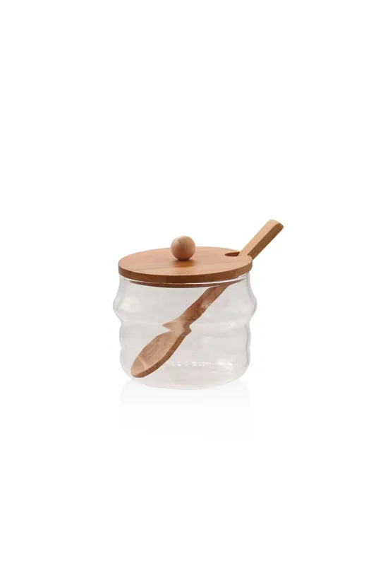 The Mia Borosilicate Glass Jar with Bamboo Lid 250 ml