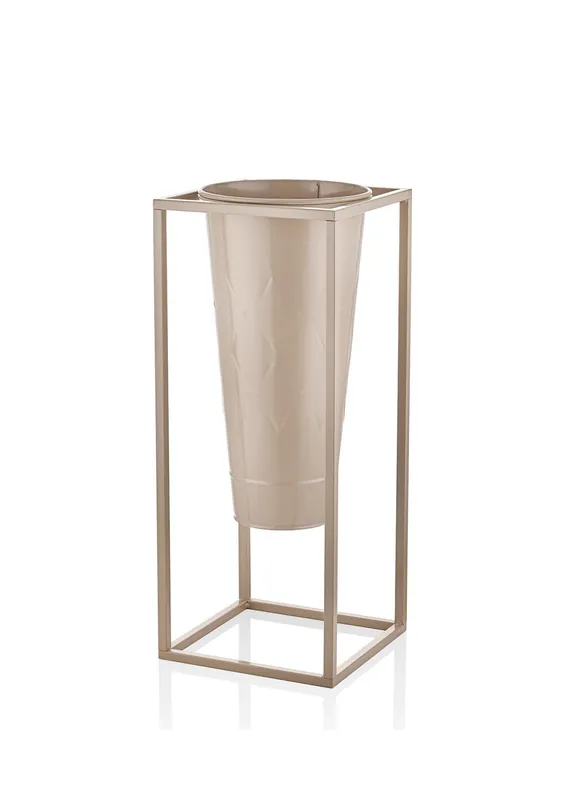 The Mia Prism Vase & Flowerpot Caramel 70x30x30 cm
