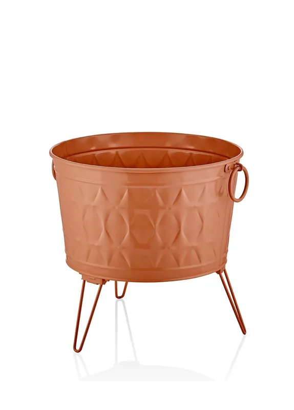The Mia Prism Vase & Flowerpot Terracotta 43x45 cm