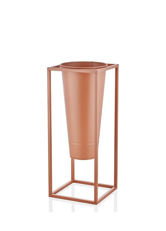 The Mia Suelo Vase & Flower Pot Terracotta Copper 29x29x70 cm