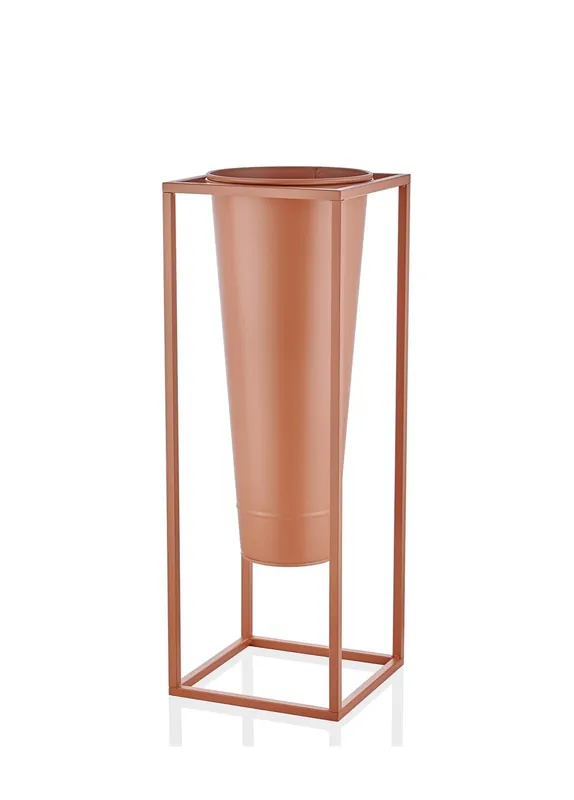 The Mia Suelo Vase & Flower Pot Terracotta Copper 29x29x80 cm