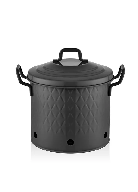The Mia Prism Potato & Onion Storage Container Black 30x30x30