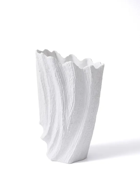 The Mia Licia Ceramic Vase White 24x15x38 cm
